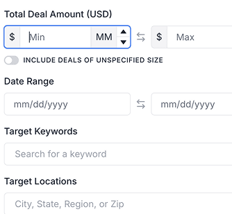 PrivCo search interface for quickly comparing private companies across industries